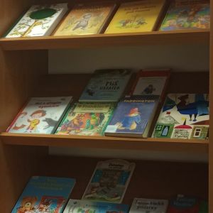Otwórz zdjęcie: Na półce leżą książki o misiach.