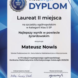 Otwórz zdjęcie - Dyplom Mateusza