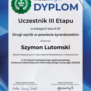 Otwórz zdjęcie - Dyplom Szymona P.