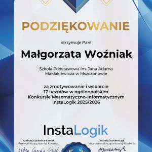 Otwórz zdjęcie - Podziękowanie dla pani Małgosi