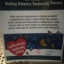 Plakat z podziękowaniami