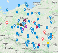 mapa_szkół_biorących udział w projekcie